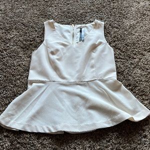 Ivory peplum top